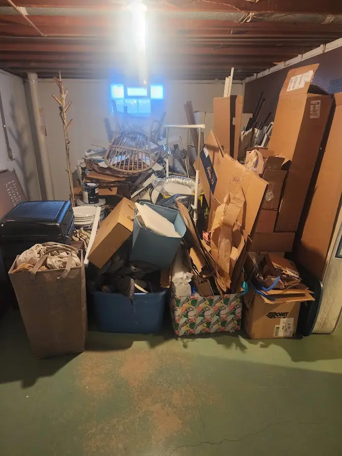 Roll-off dumpster container at job site for 20 Yard Dumpster Rental in Grantville